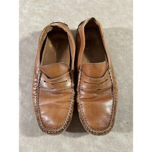 Peter‎ Huber Mens Slip Distressed Brown Penny Loafers Maddox Men’s size 9M